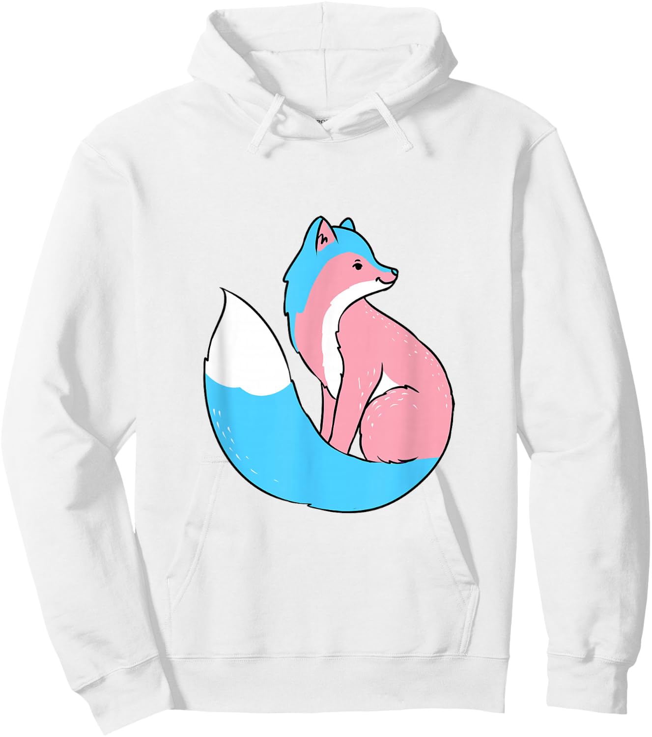 Trans Pride Fox Transgender Hoodie - Hoodie | White