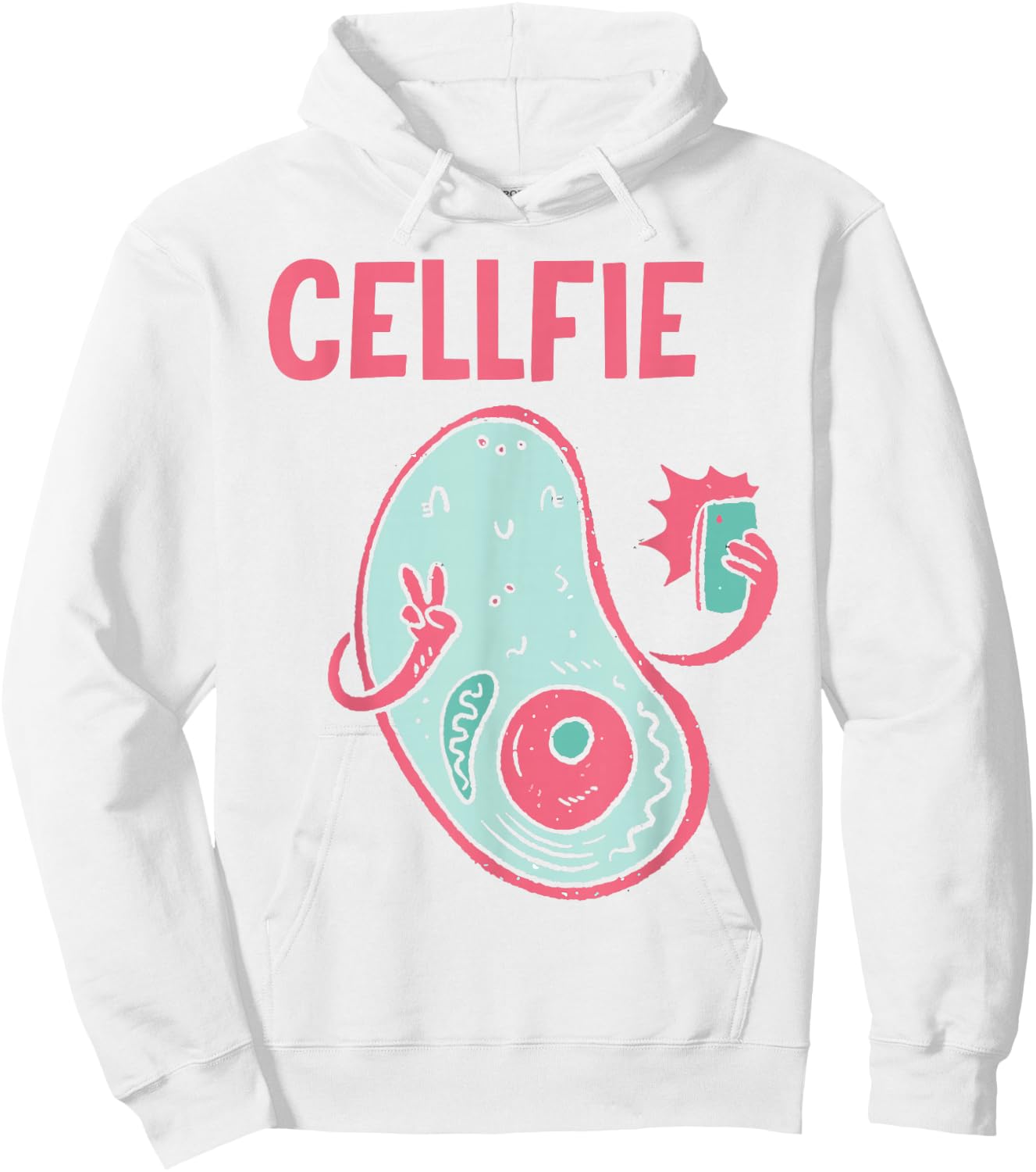 Cute Nerdy Cellfie Microbiology Science Biology Nerd Hoodie - Hoodie | White