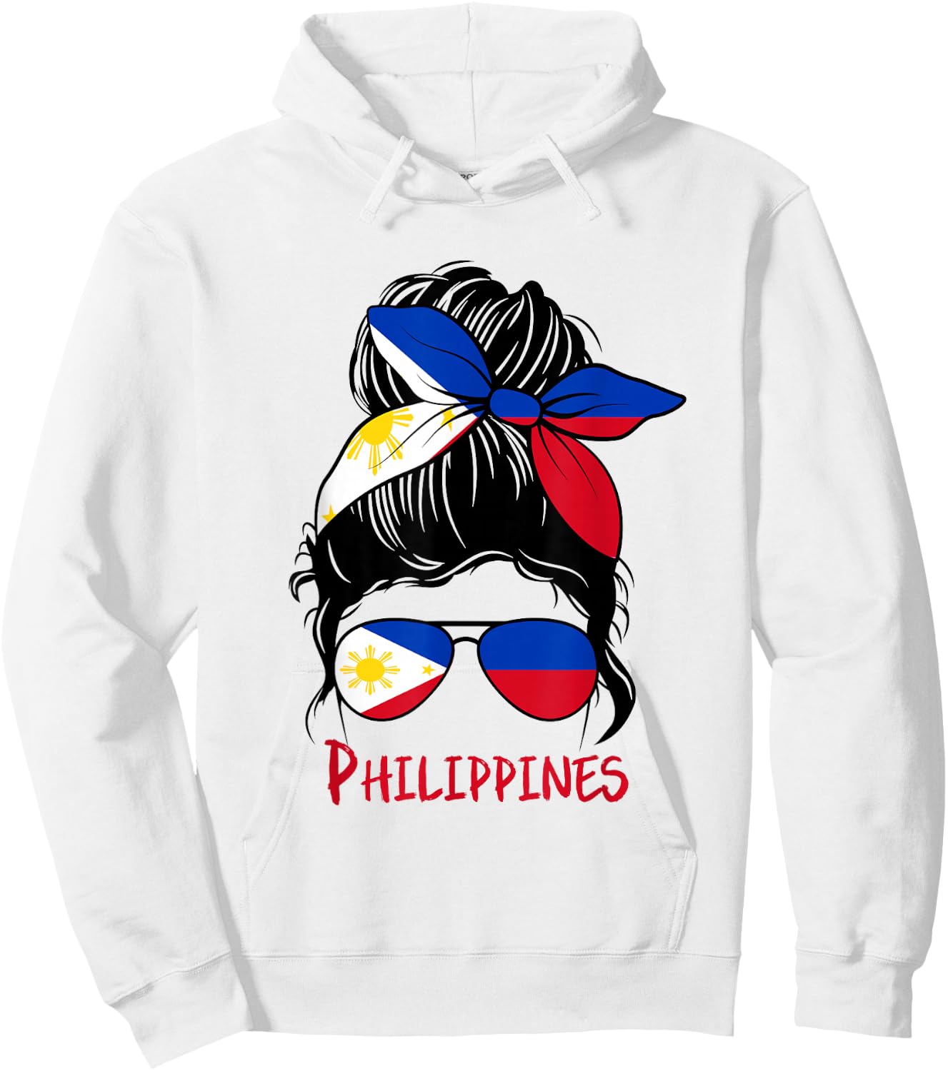 Filipino Girl Filipina Pinay Girl Philippines Woman Flag Hoodie - Hoodie | White