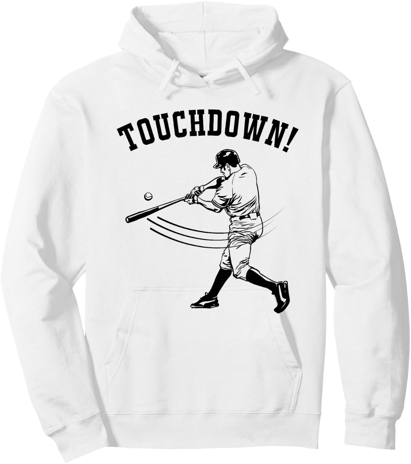Touchdown Baseball - Funny Football Gift Hoodie - Hoodie | White