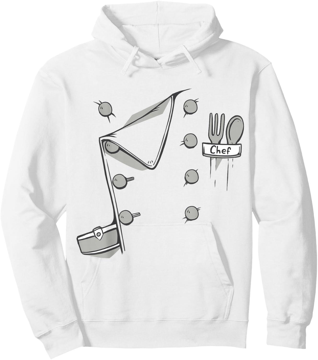 Chef Jacket Chef Costume Cook Cooking Funny Chef Gift Hoodie - Hoodie | White