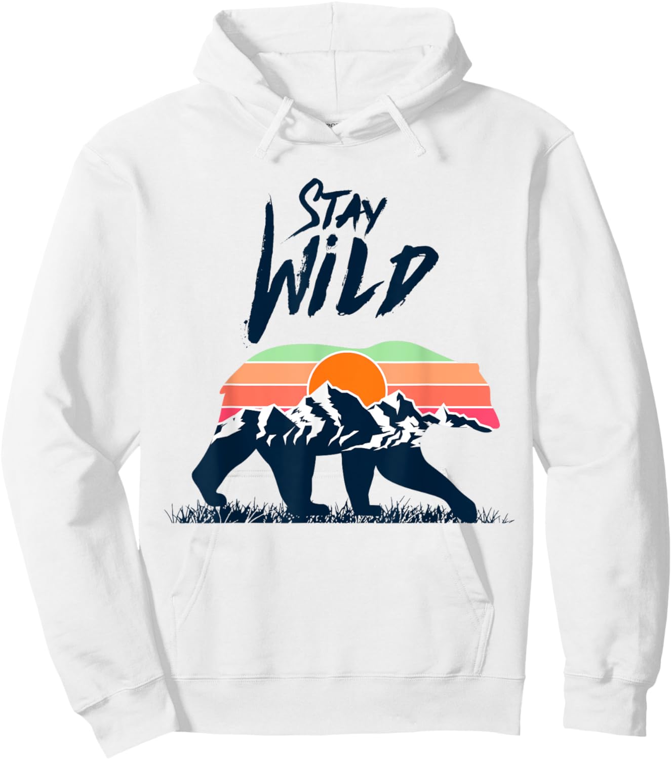 Stay Wild With California Bear T Shirt, Bear Graphic Design Hoodie - Hoodie | White