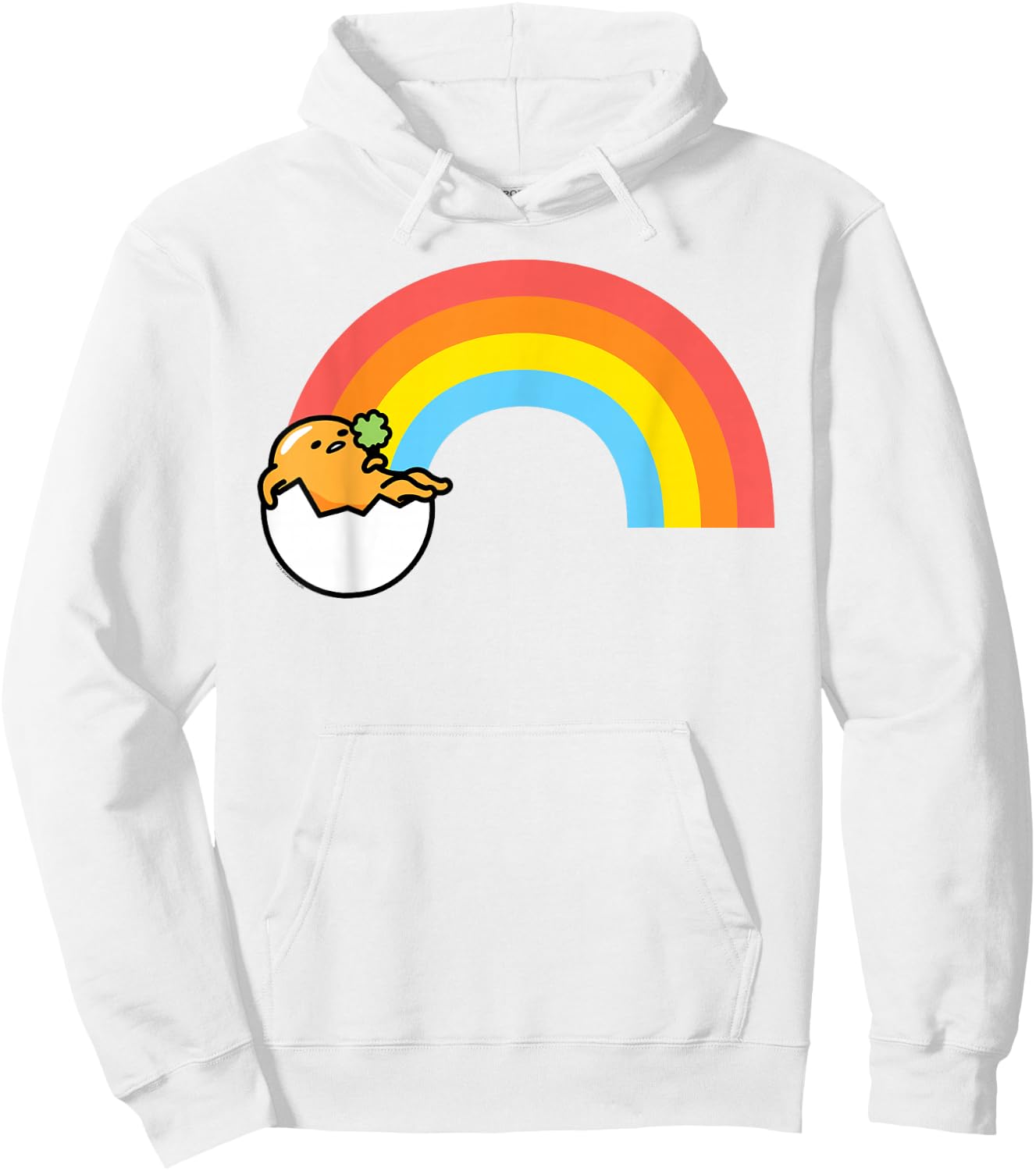 Gudetama St. Patrick's Rainbow Shirt Hoodie - Hoodie | White