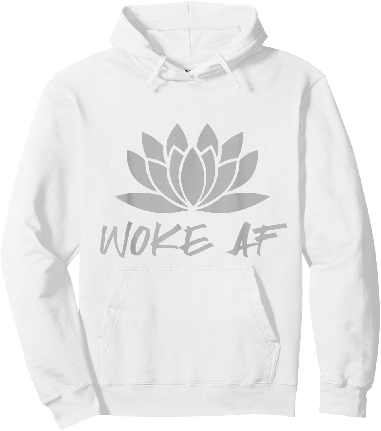 Spiritual Lotus Flower Woke AF Hoodie - Hoodie | White