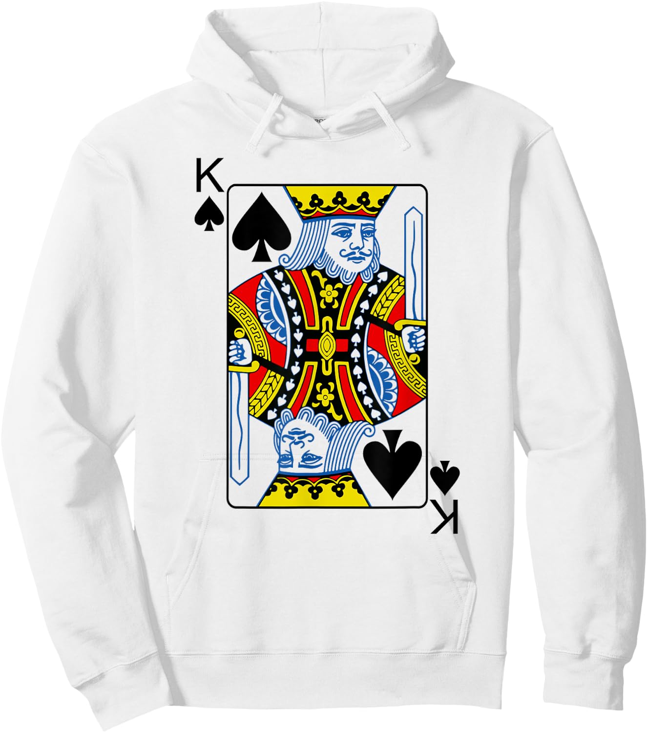 King Of Spades Playing Cards Poker Hoodie - Hoodie | White