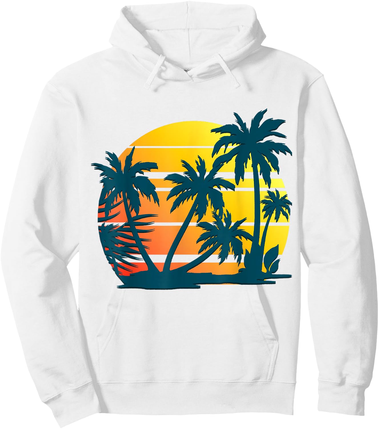Coconut Palm Trees Summer Vacation Beach Tropical Summer Women Kids Hoodie - Hoodie | White