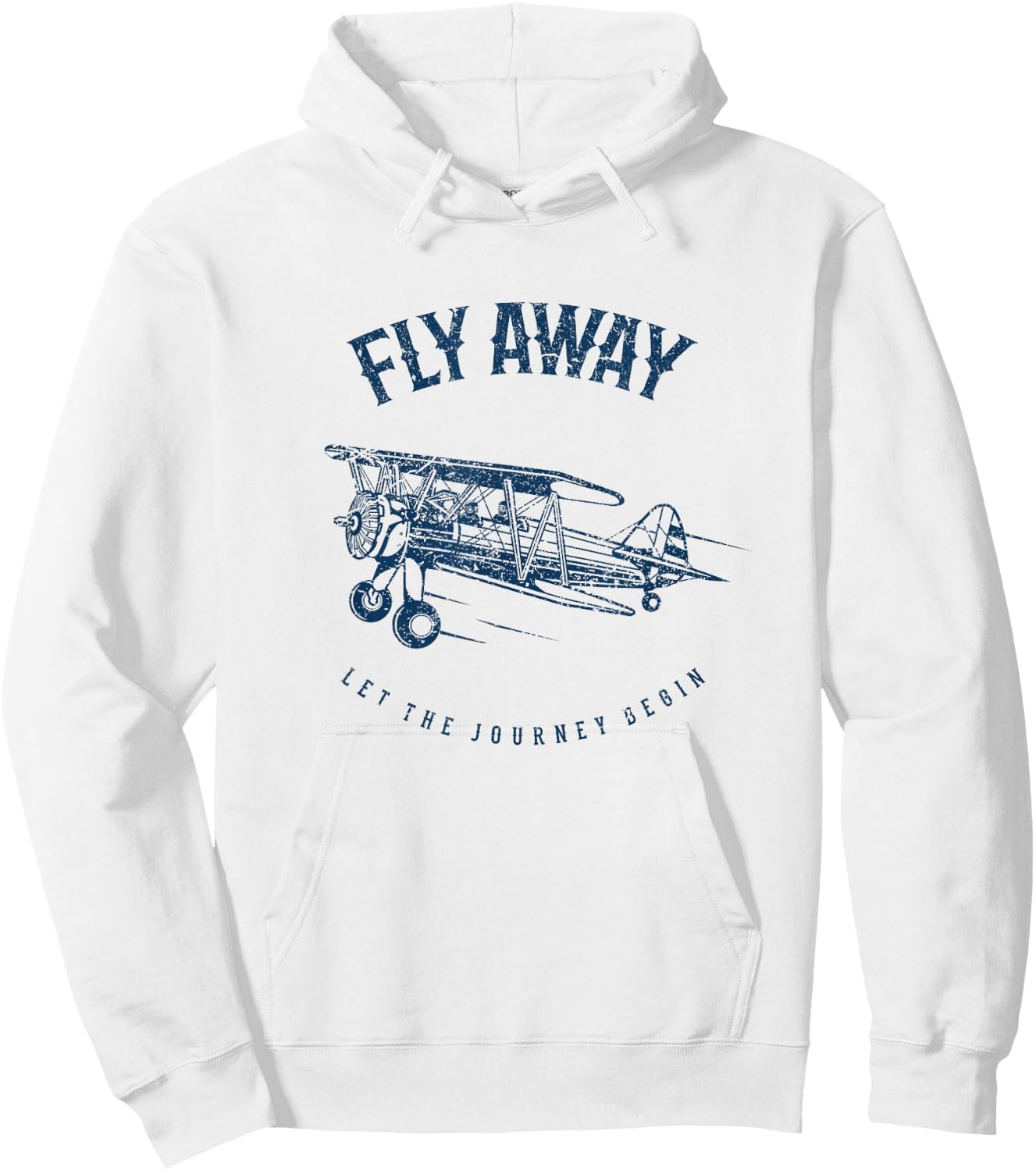 Classic Airplane Shirt Fly Away Hoodie - Hoodie | White