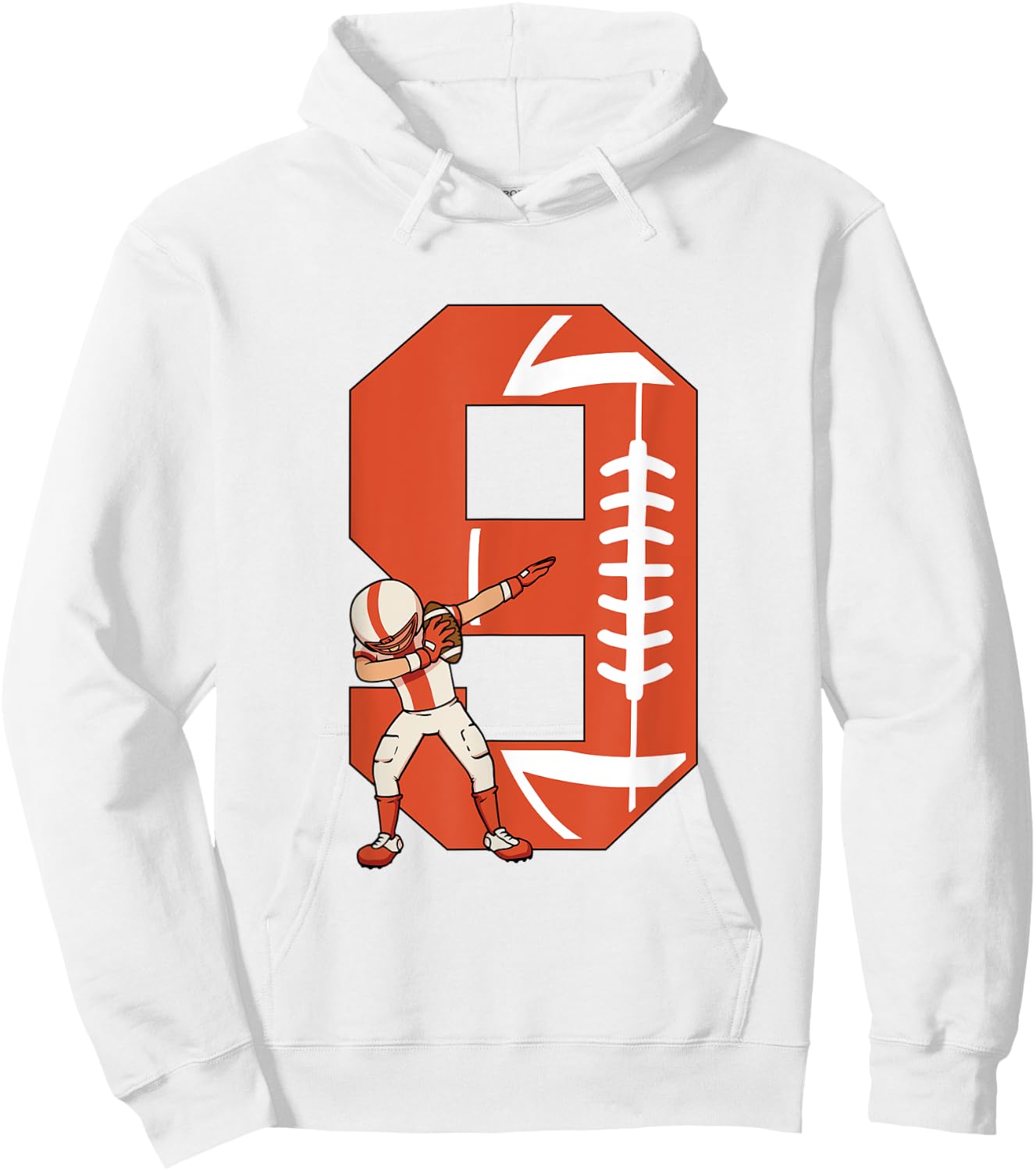 9 Years Old Boy Football Player 9th Football Birthday Boys Hoodie - Hoodie | White