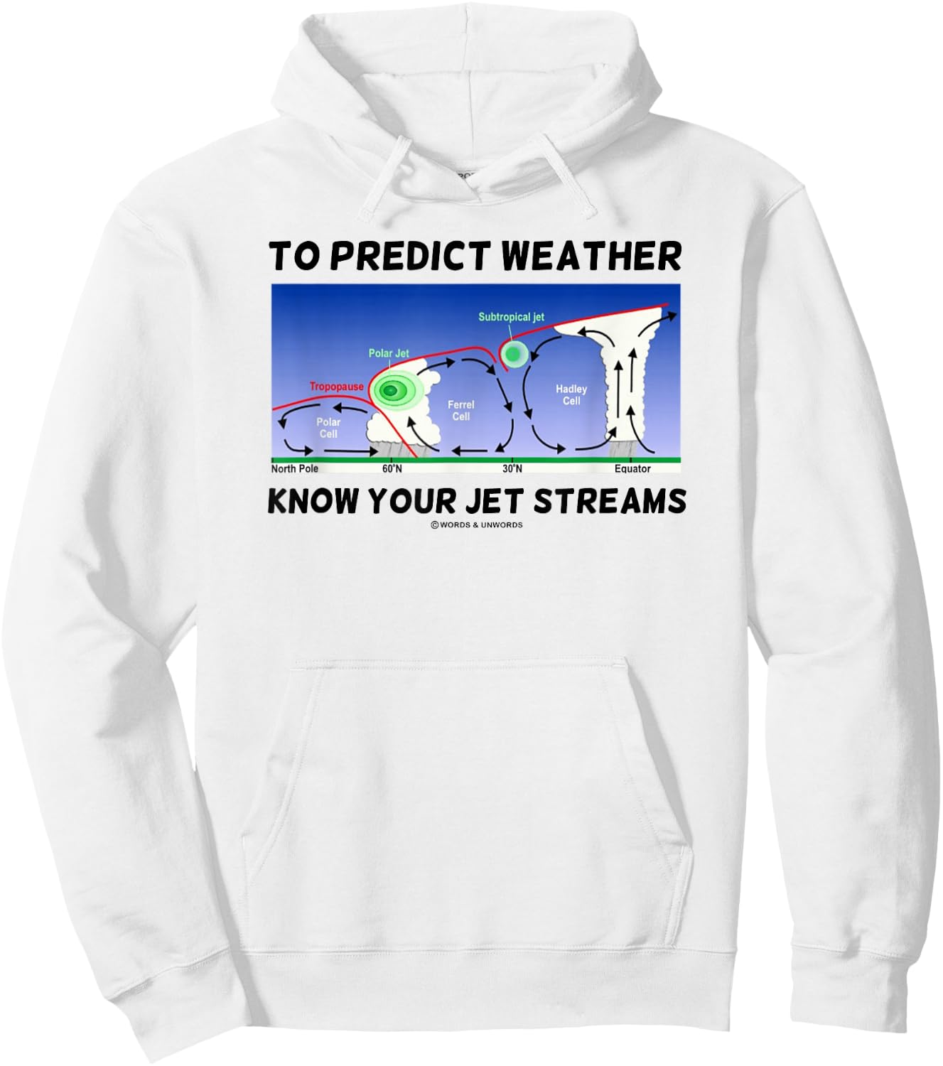 To Predict Weather Know Your Jet Streams Meteorology Humor Hoodie - Hoodie | White