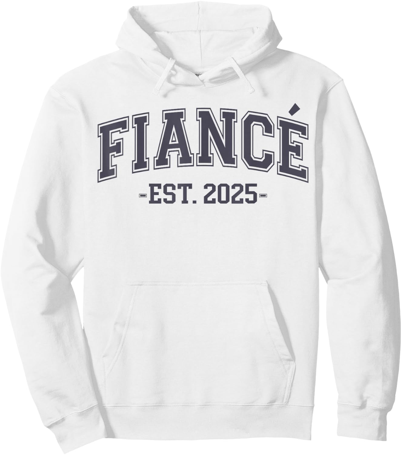 Fiancé Est. 2025, Engaged Future Husband Engagement Fiancé Hoodie - Hoodie | White