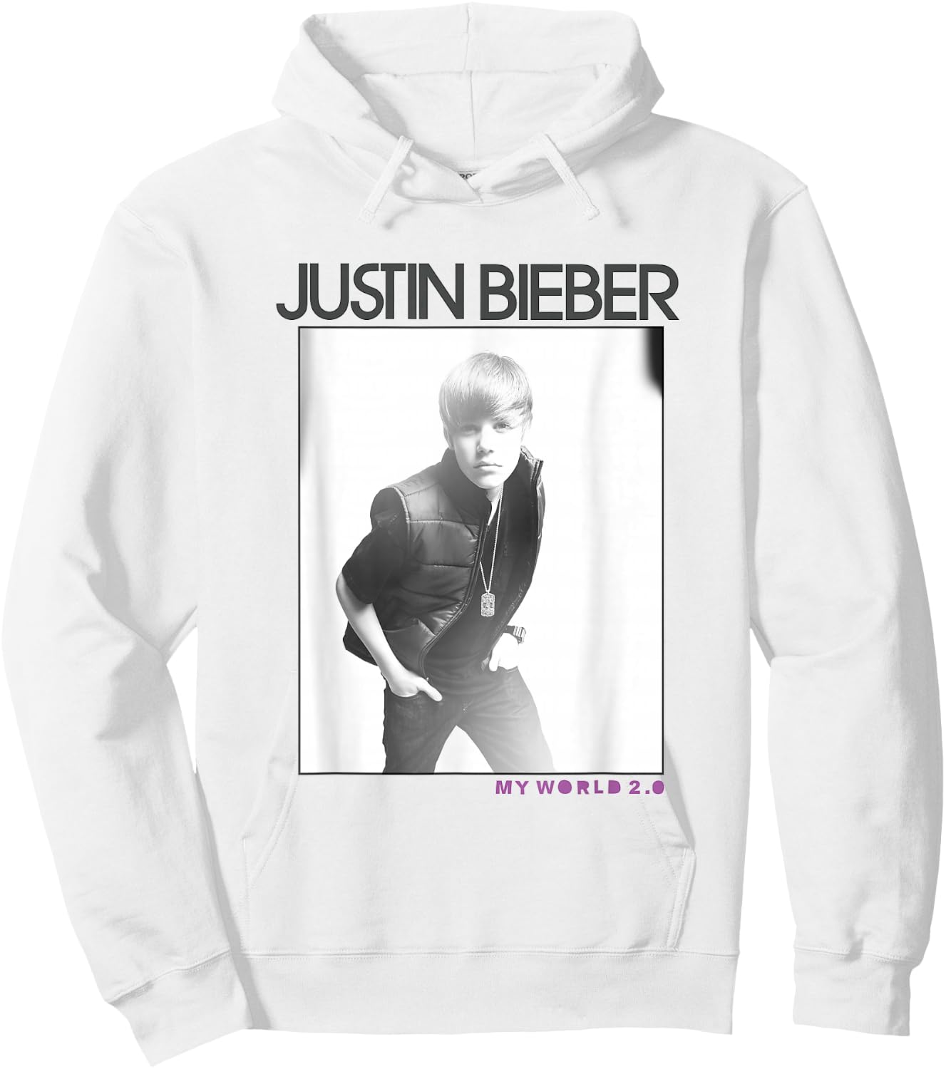 Justin Bieber Official My World 2.0 Photo Hoodie - Hoodie | White