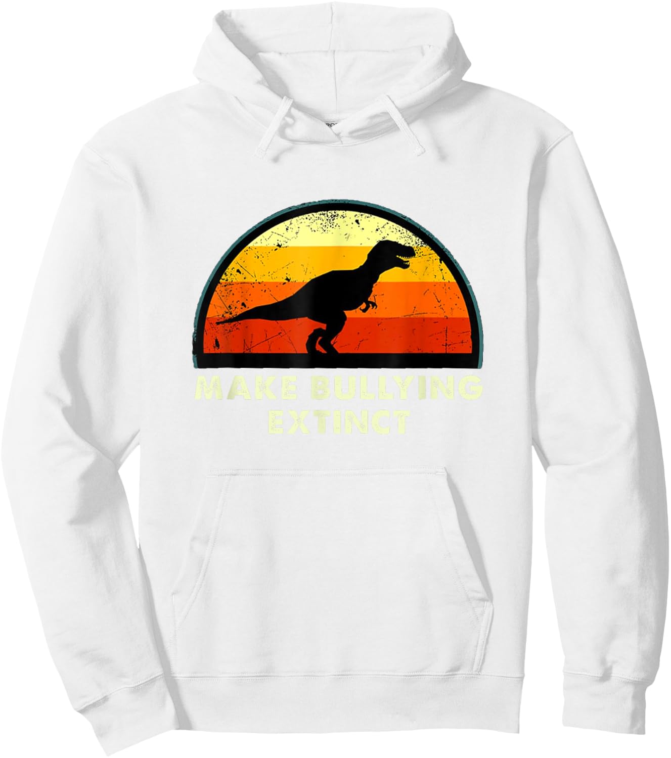 Make Bullying Extinct,We Wear Orange For Unity Day,Dinosaur Hoodie - Hoodie | White