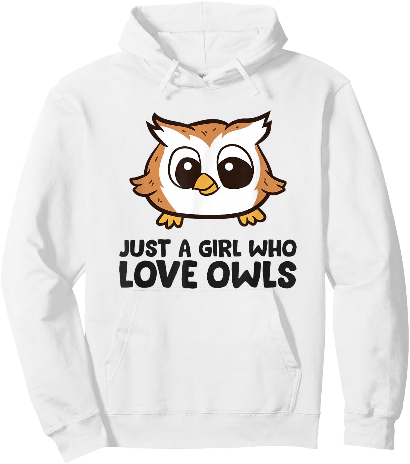 Just a Girl Who Loves Owls Hoodie - Hoodie | White