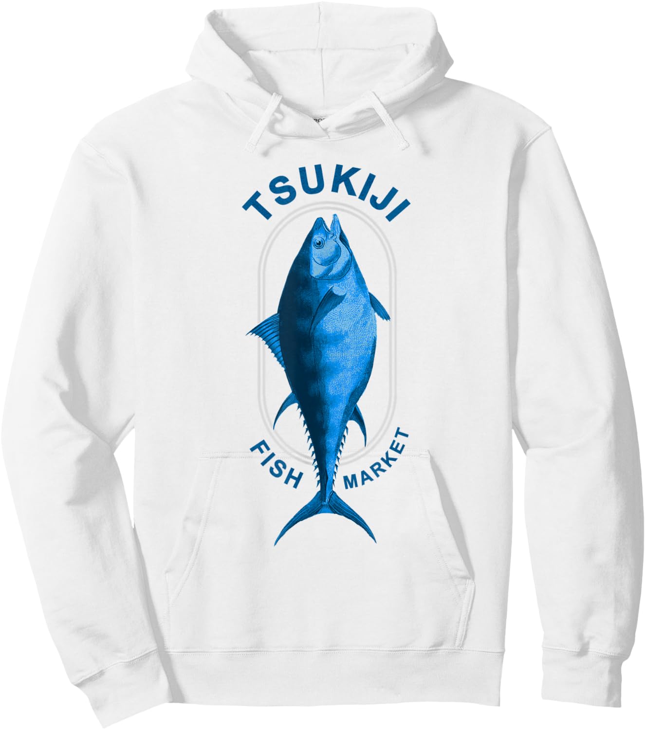 Tokyo Tsukiji Fish Market Vintage Hoodie - Hoodie | White