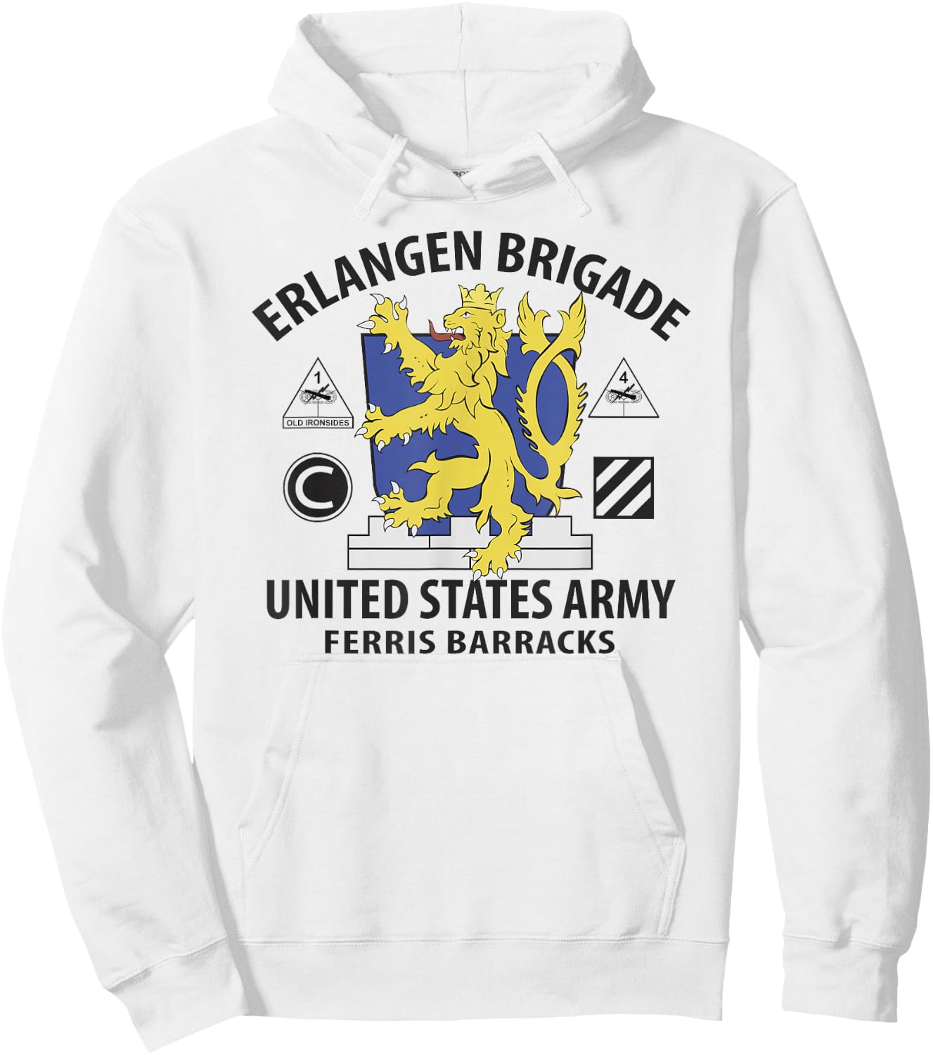 Erlangen Brigade United States Army Ferris Barracks Hoodie - Hoodie | White