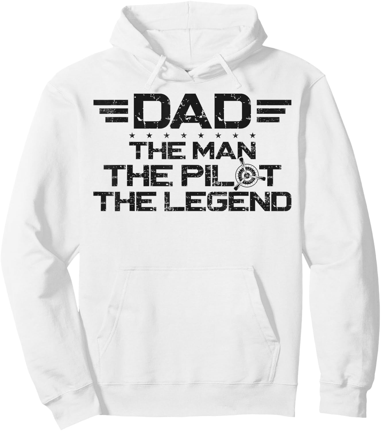 Airplane Pilot Dad Father Vintage Retro Dad The Man The Hoodie - Hoodie | White
