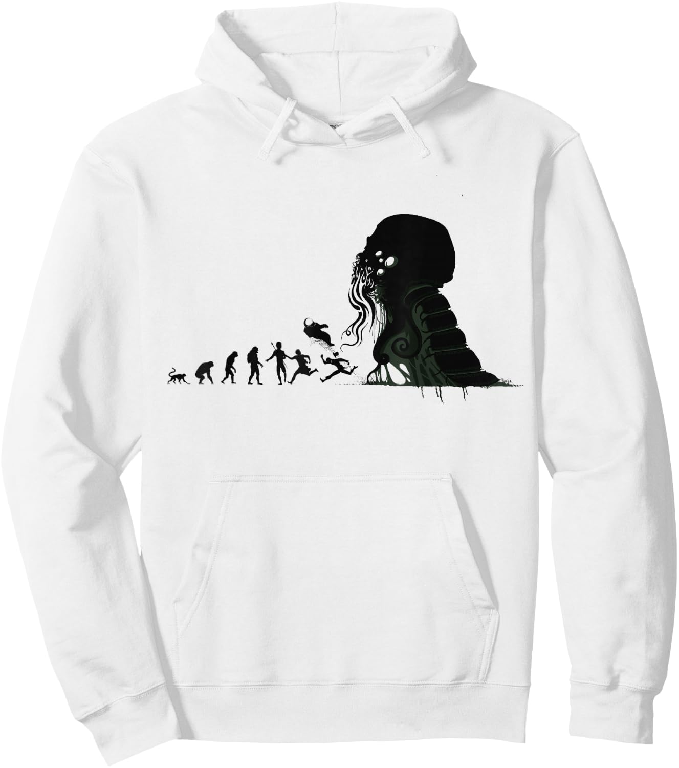 Call of Cthulhu Lovecraftian Evolution Sci-Fi Necronomicon Hoodie - Hoodie | White