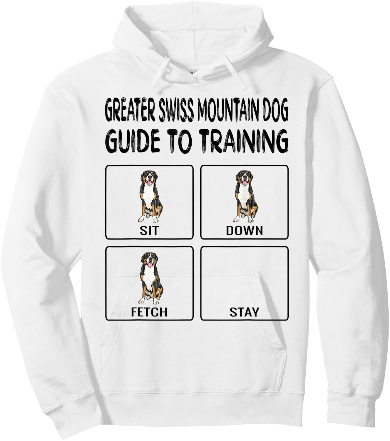 Greater Swiss Mountain Dog Guide To Training Dog Obedience Men Women Girls Kids Hoodie - Hoodie | White