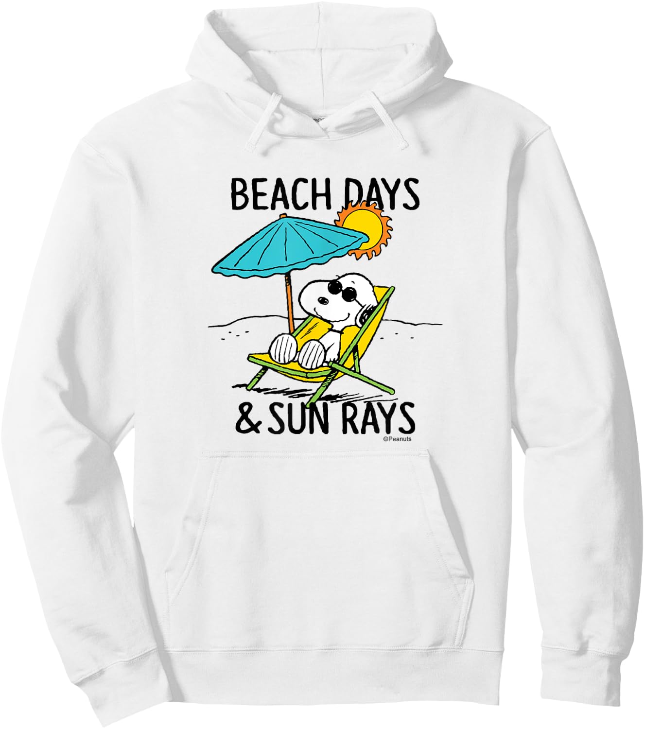 Peanuts - Snoopy Beach Days Sun Rays Hoodie - Hoodie | White