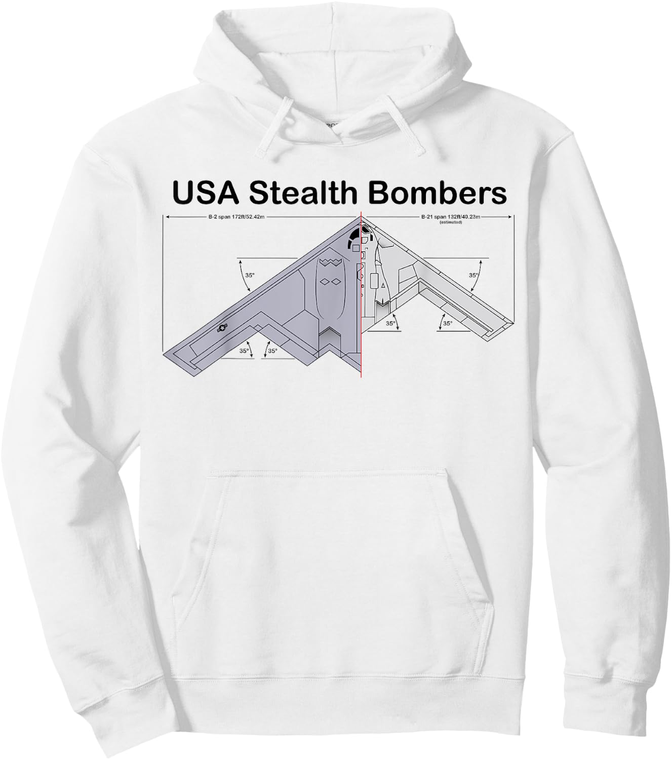 USA Stealth Bombers B-21 Raider VS B-2 Spirit Specs B21 Hoodie - Hoodie | White