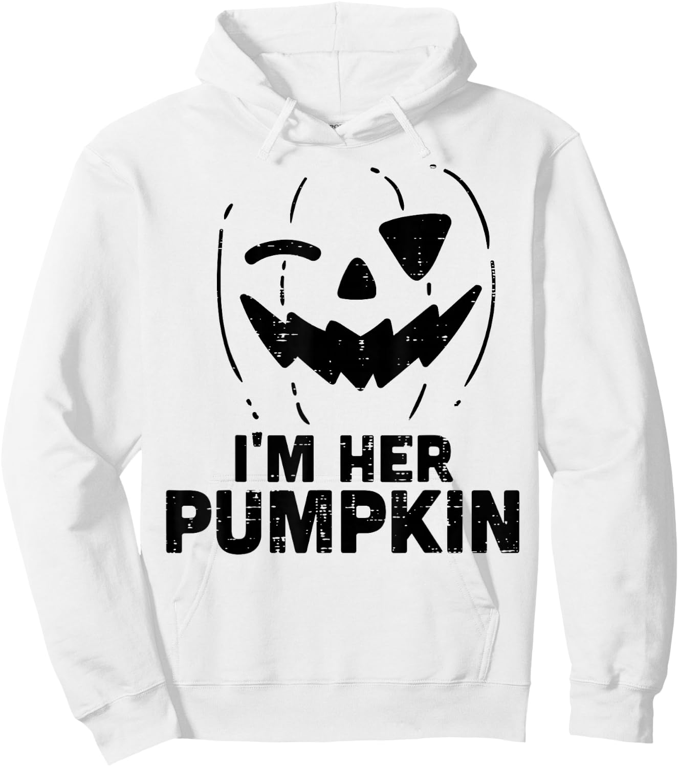 Im Her Pumpkin Matching Halloween Couples Him And Her Men Hoodie - Hoodie | White