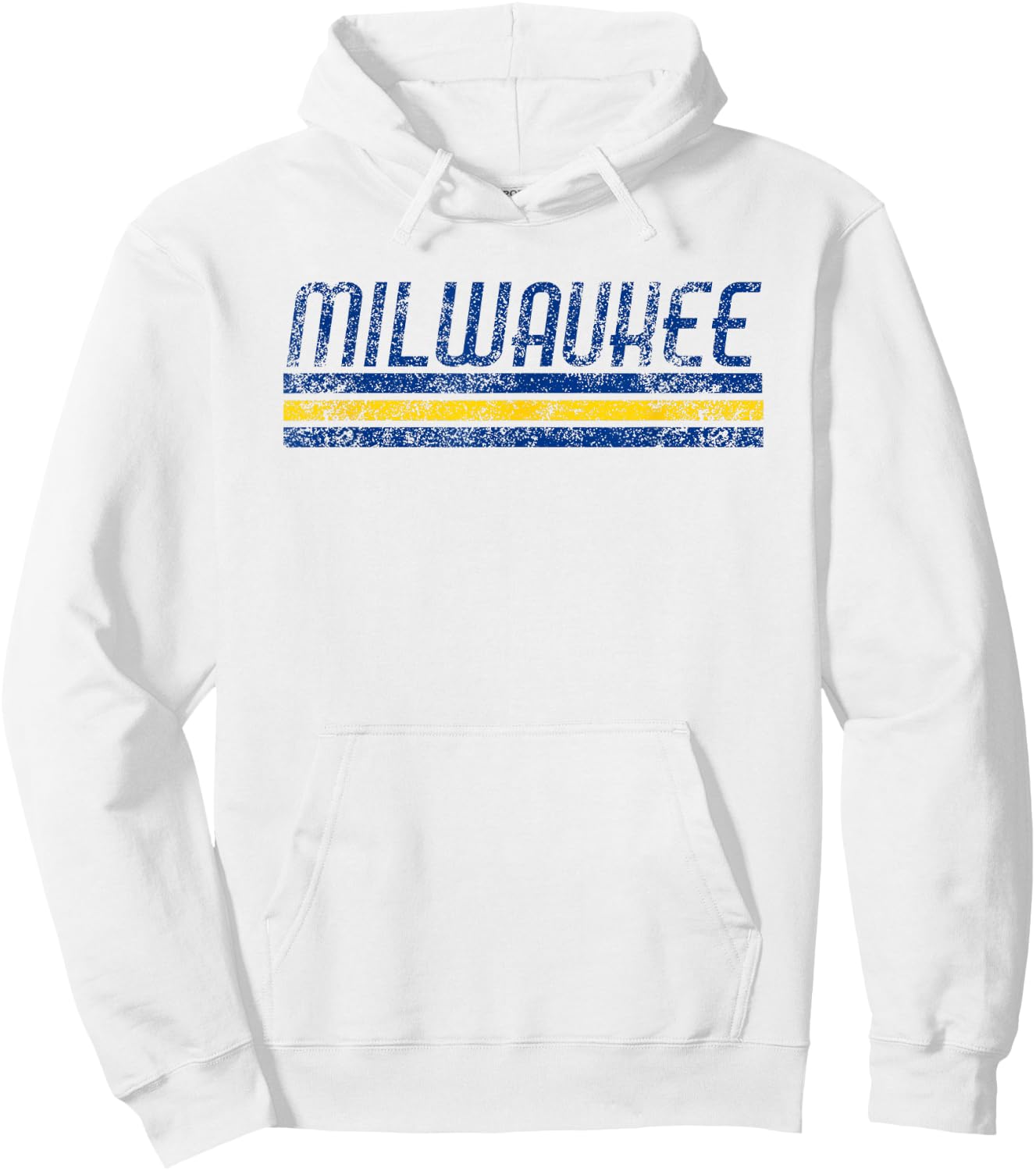 Milwaukee Wisconsin Retro Vintage Weathered Throwback Hoodie - Hoodie | White