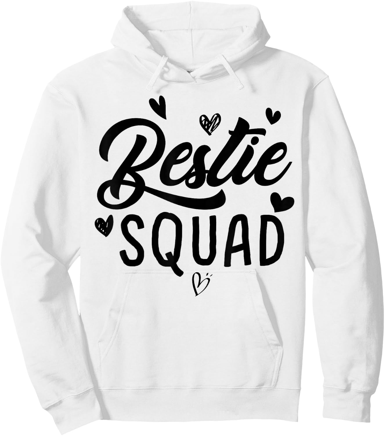 Bestie Squad Besties BFF Heart Matching Best Friends Hearts Hoodie - Hoodie | White