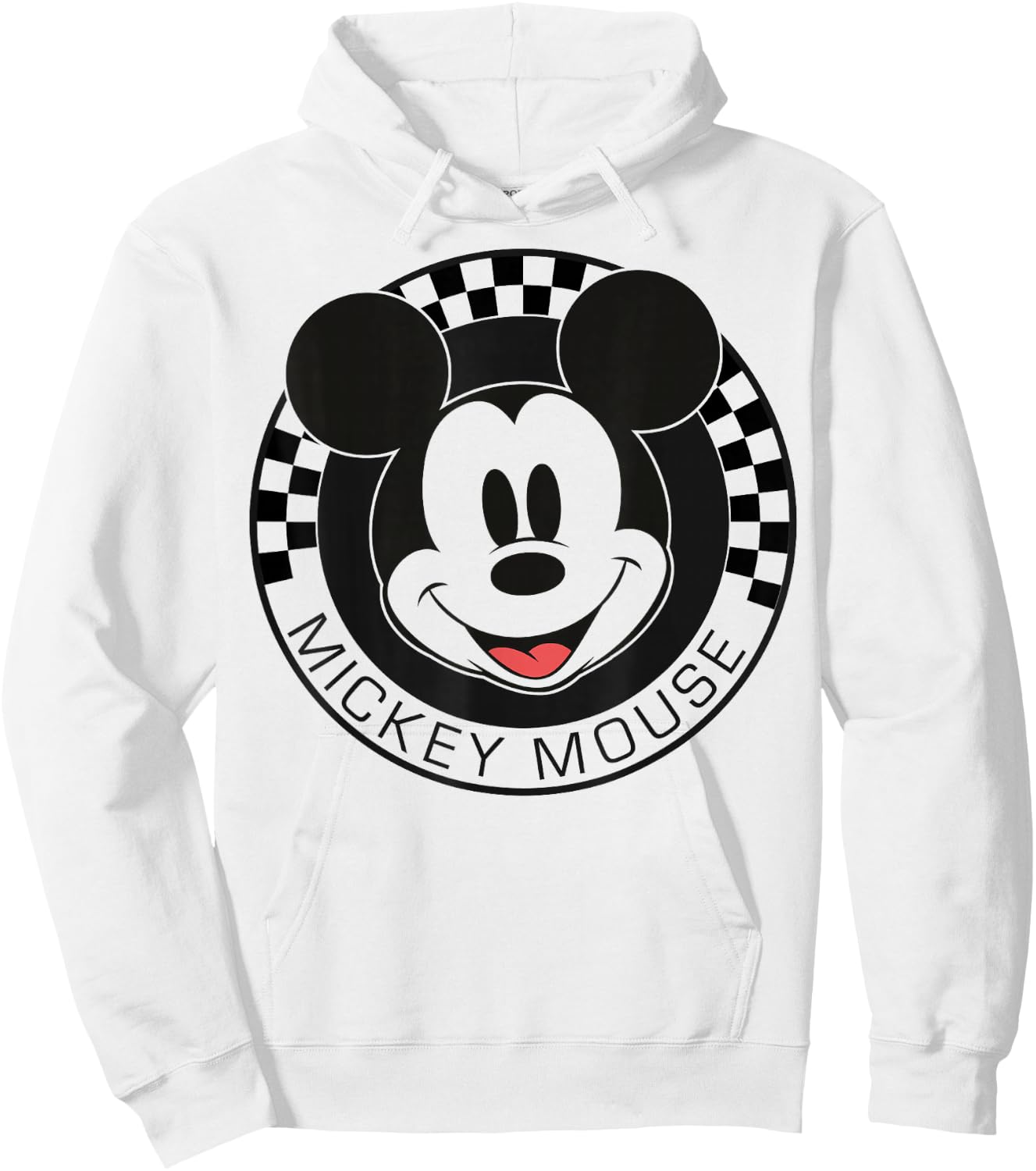 Disney Mickey And Friends Mickey Mouse Checkerboard Circle Short Sleeve For -child, Small Hoodie - Hoodie | White