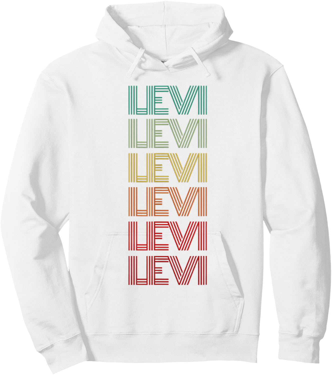First Name LEVI Boy Retro Personalized Birthday Father Son Hoodie - Hoodie | White