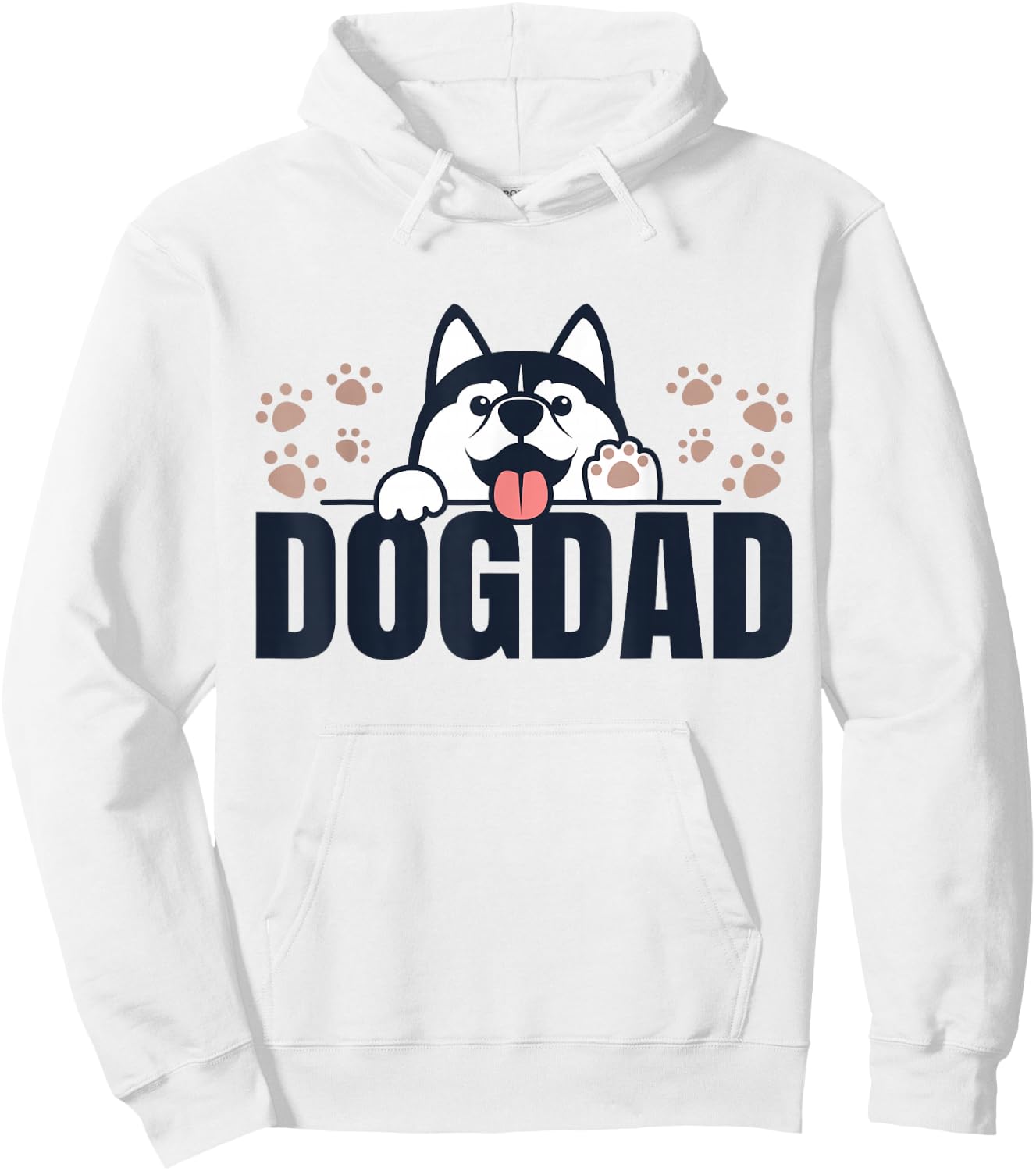 Dog Dad | Husky Lovers Shirts | Huskies Funny Husky Hoodie - Hoodie | White