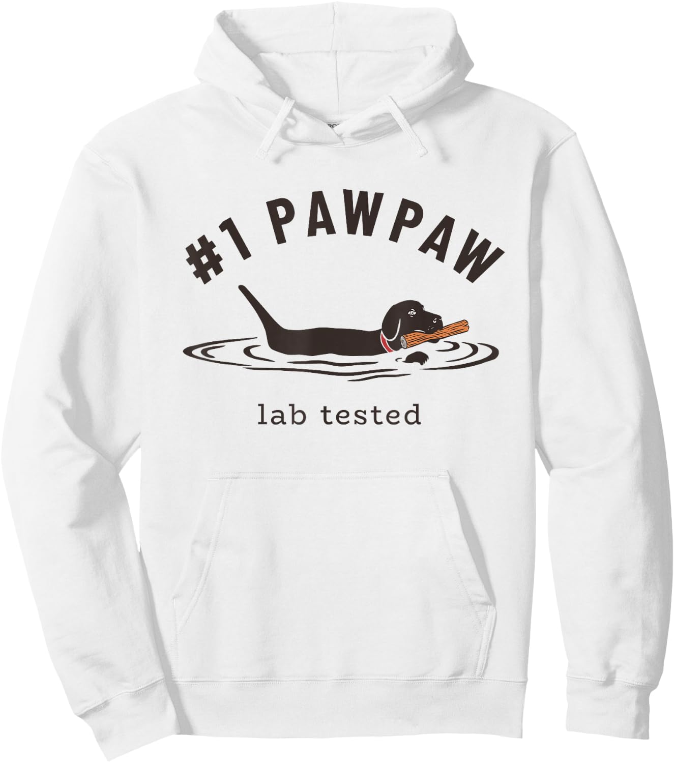 Black Lab #1 PawPaw - Labrador Retriever Owner Grandpa Hoodie - Hoodie | White