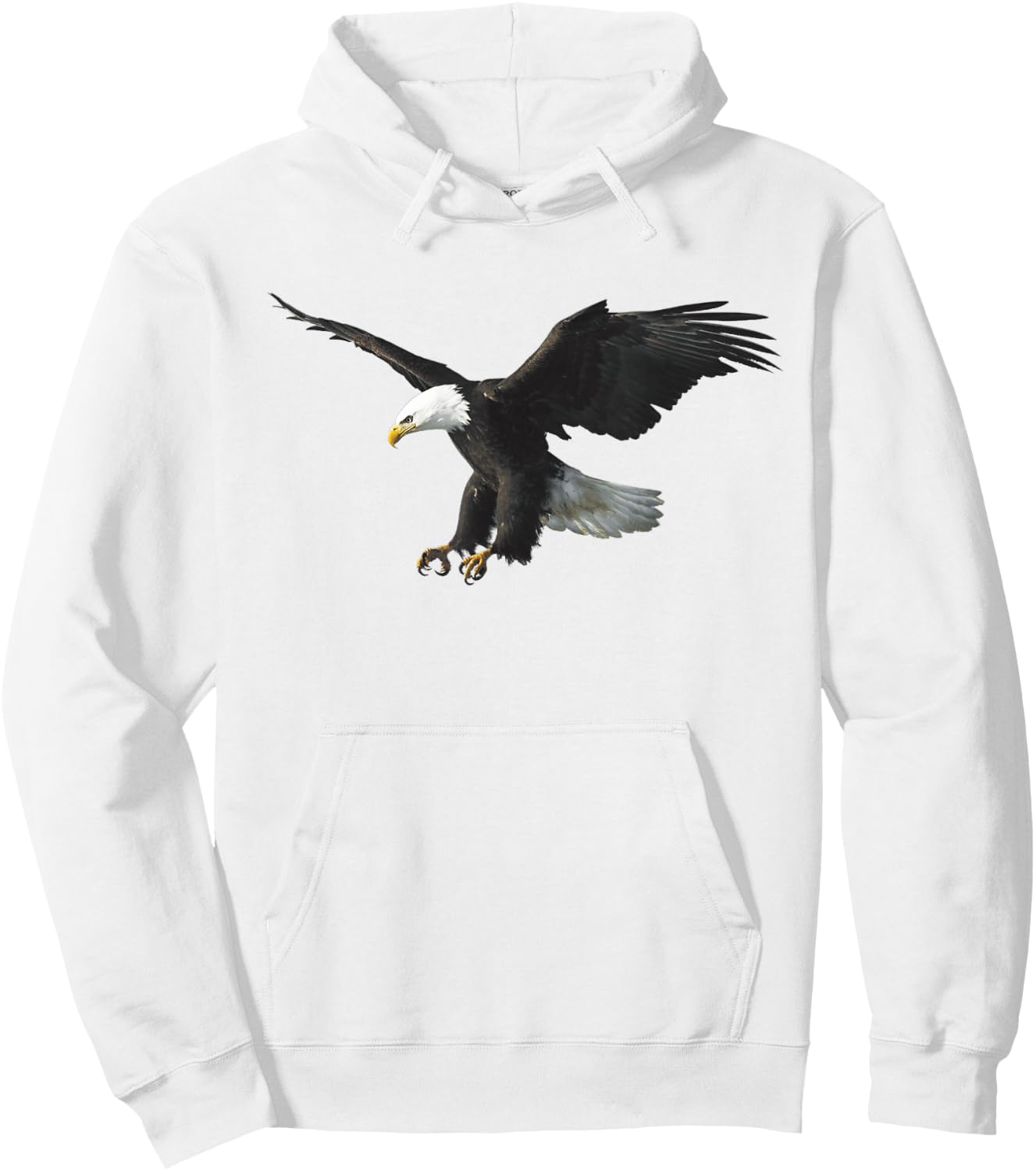 Majestic Flying American Bald Eagle Photo Portrait Hoodie - Hoodie | White