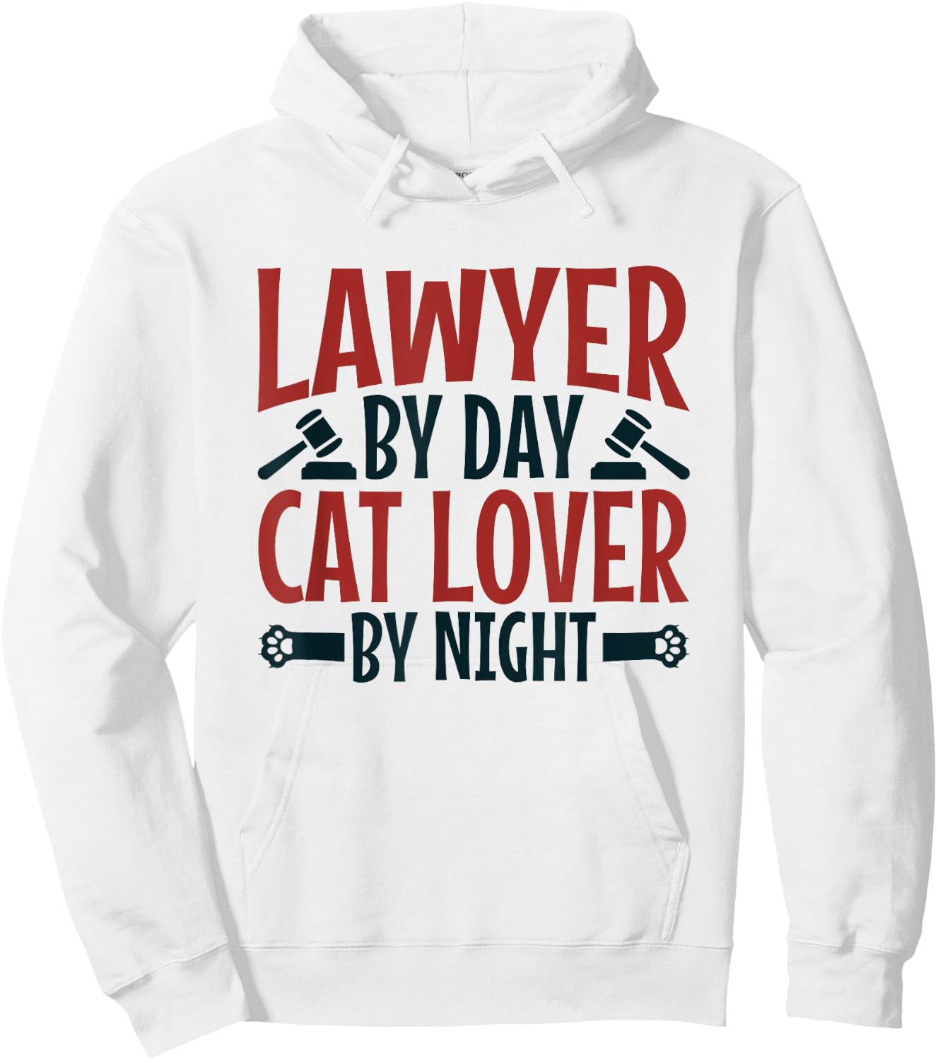 Lawyer By Day Cat Lover By Night Law Attorney Hoodie - Hoodie | White