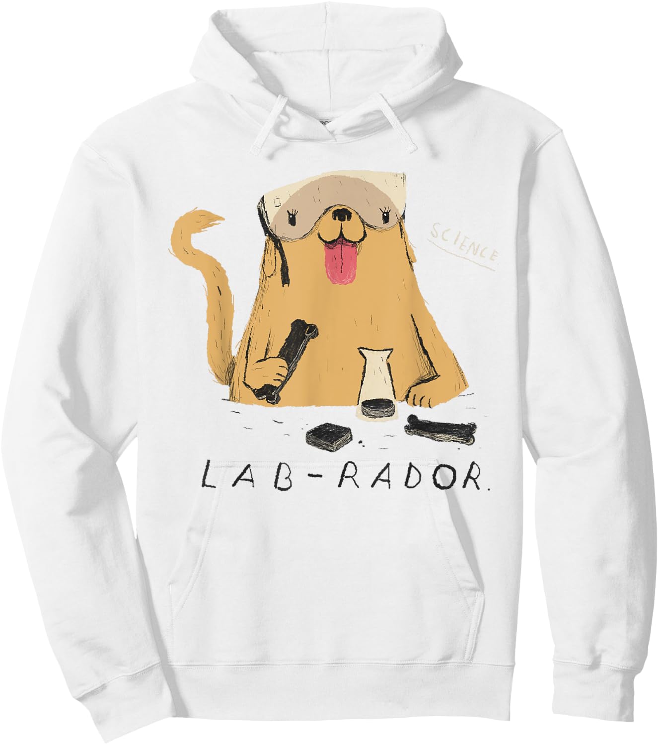 Lab-rador Labrador / Science Dog Hoodie - Hoodie | White