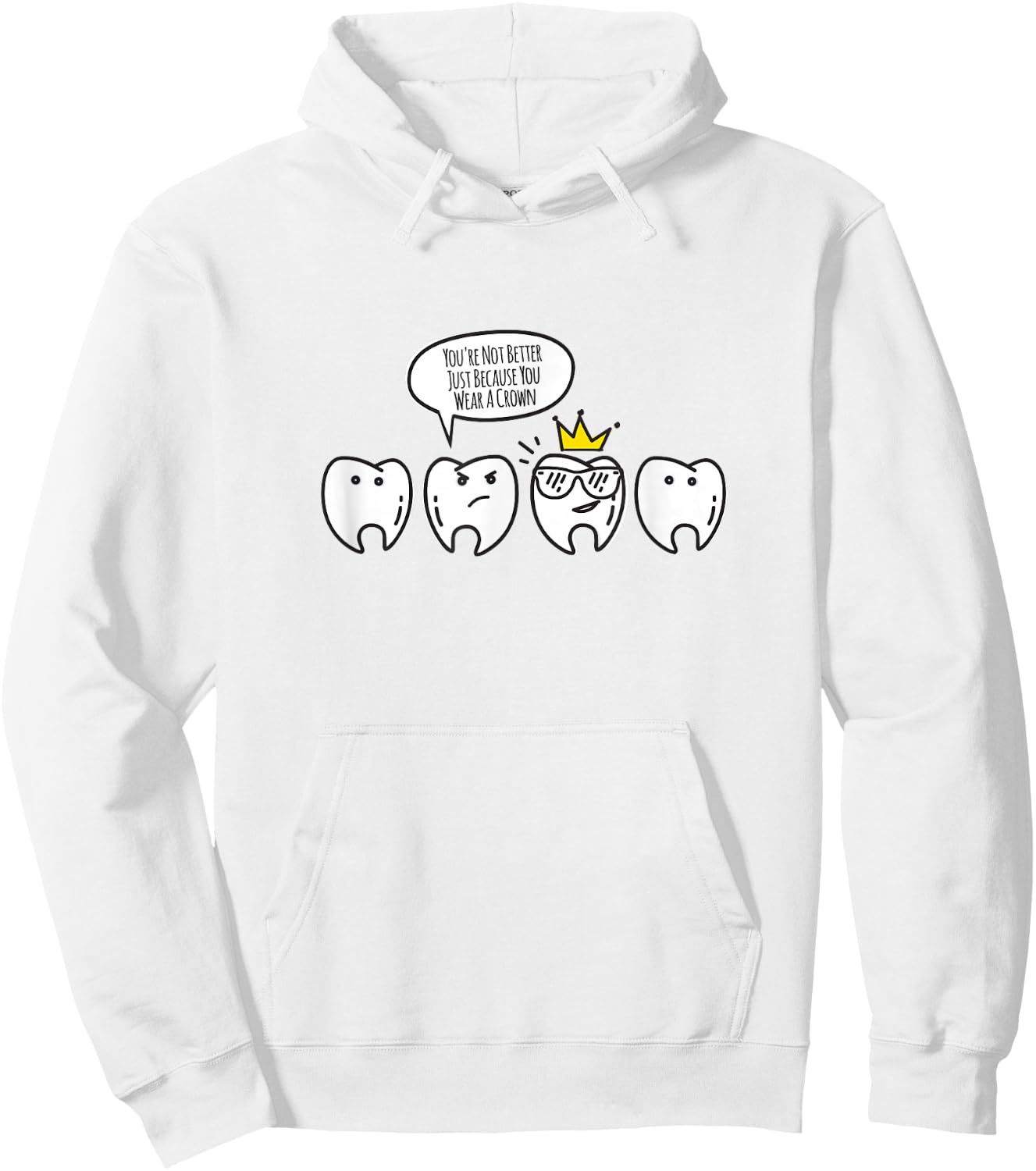 Funny Dental Hygienist Gifts Shirt Molarch Crown Dental Hoodie - Hoodie | White