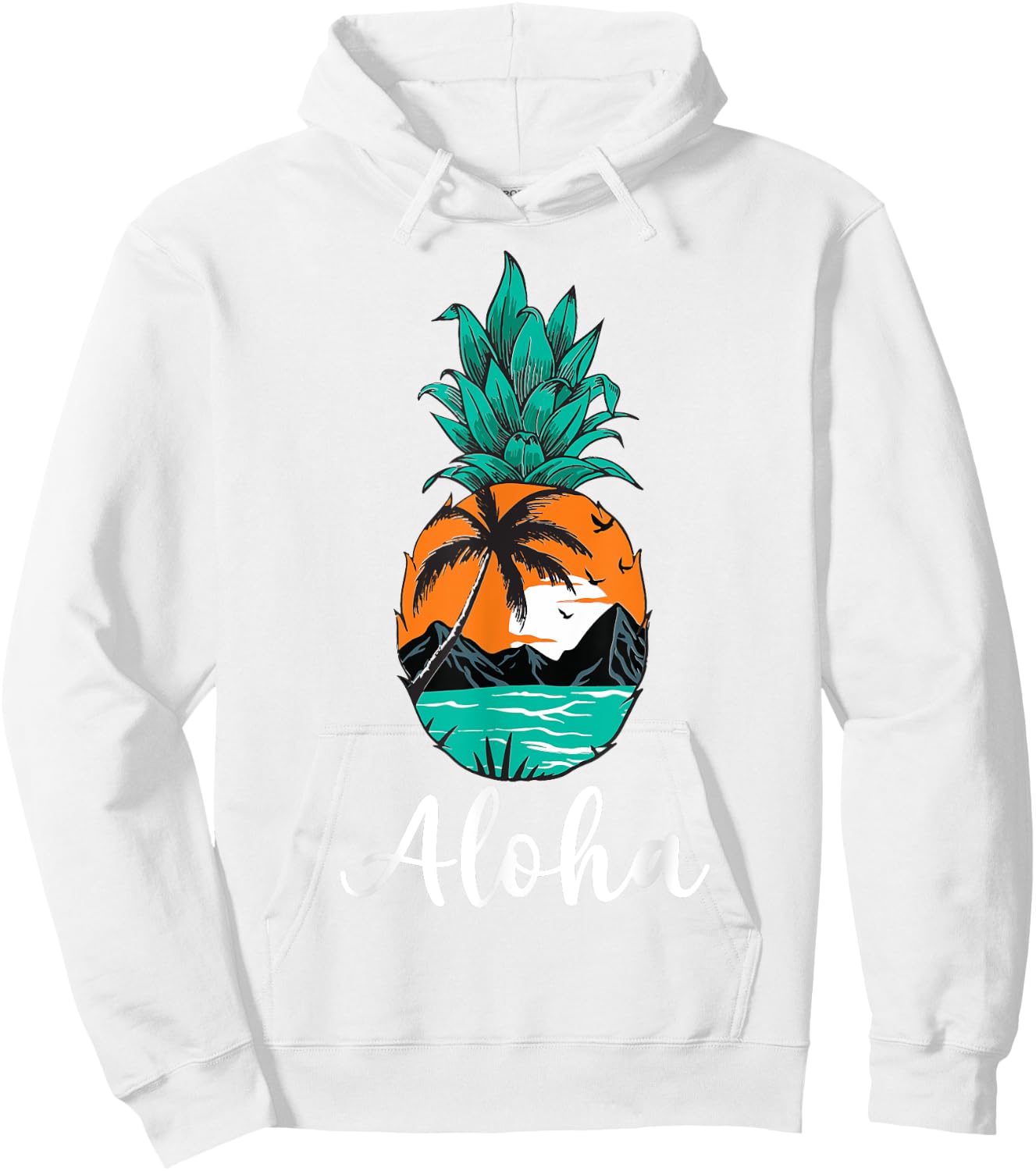 Hawaiian Aloha Hawaii Pineapple Kids Boys Girls Women Hoodie - Hoodie | White