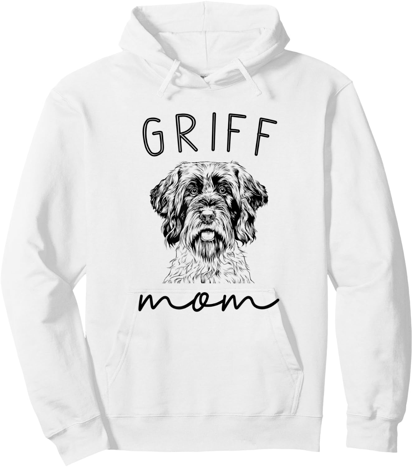 Griff Mom Wirehaired Pointing Griffon Dog Mother Hoodie - Hoodie | White