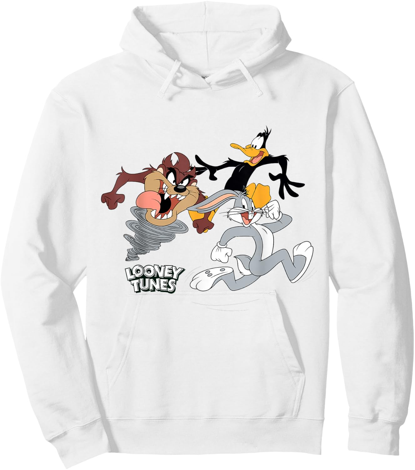Trio Bugs Daffy Taz Hoodie - Hoodie | White