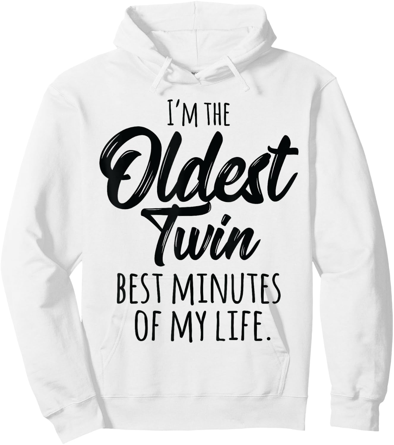 Funny Twin Shirts Matching Sibling Oldest Twin Hoodie - Hoodie | White
