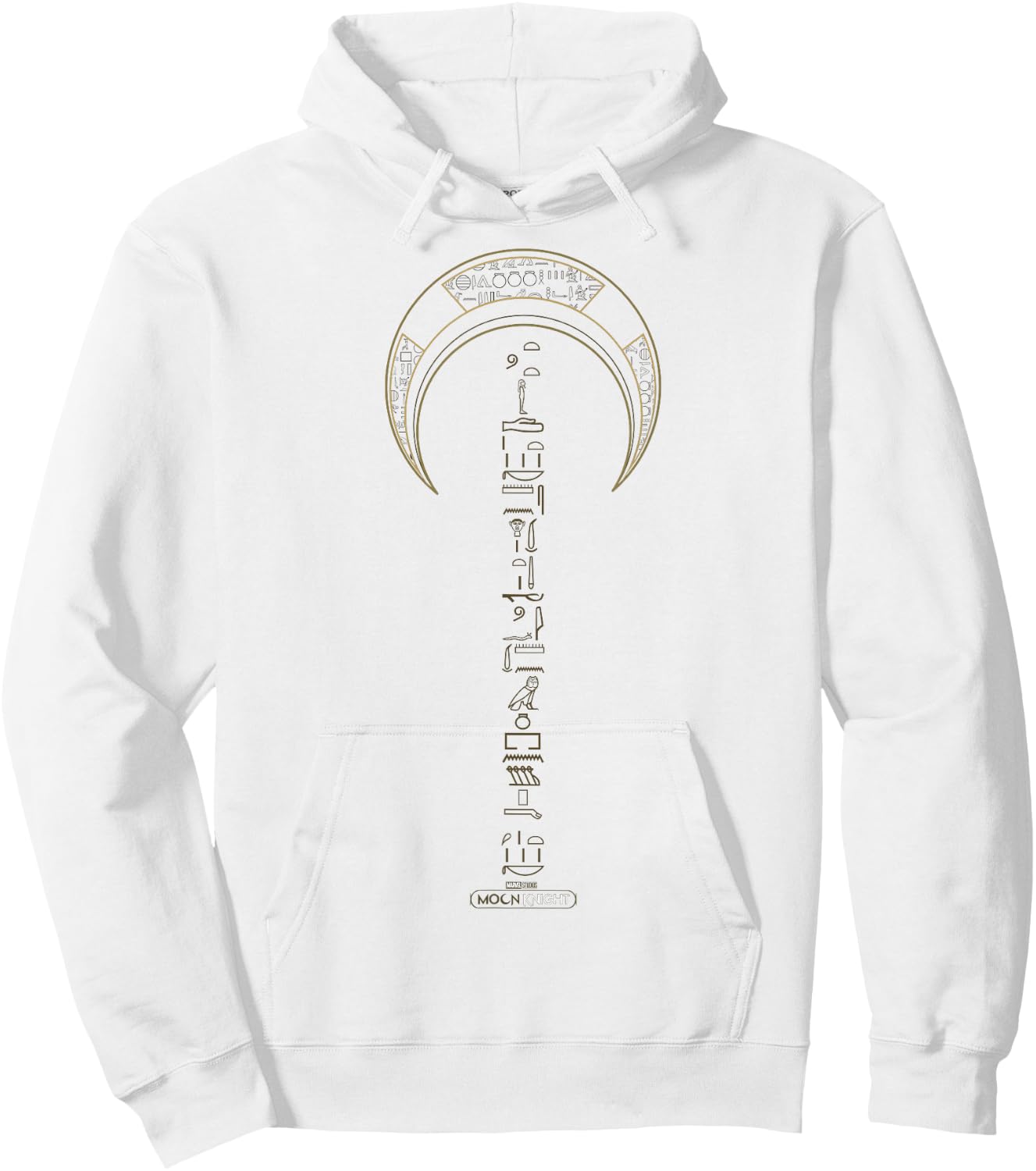 Marvel Moon Knight Moon Hieroglyphs Logo Hoodie - Hoodie | White
