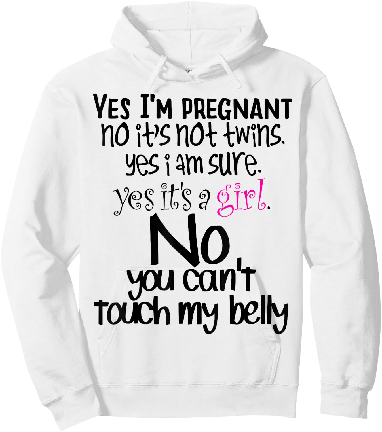 Yes I'm pregnant funny baby announcement pregnancy Hoodie - Hoodie | White