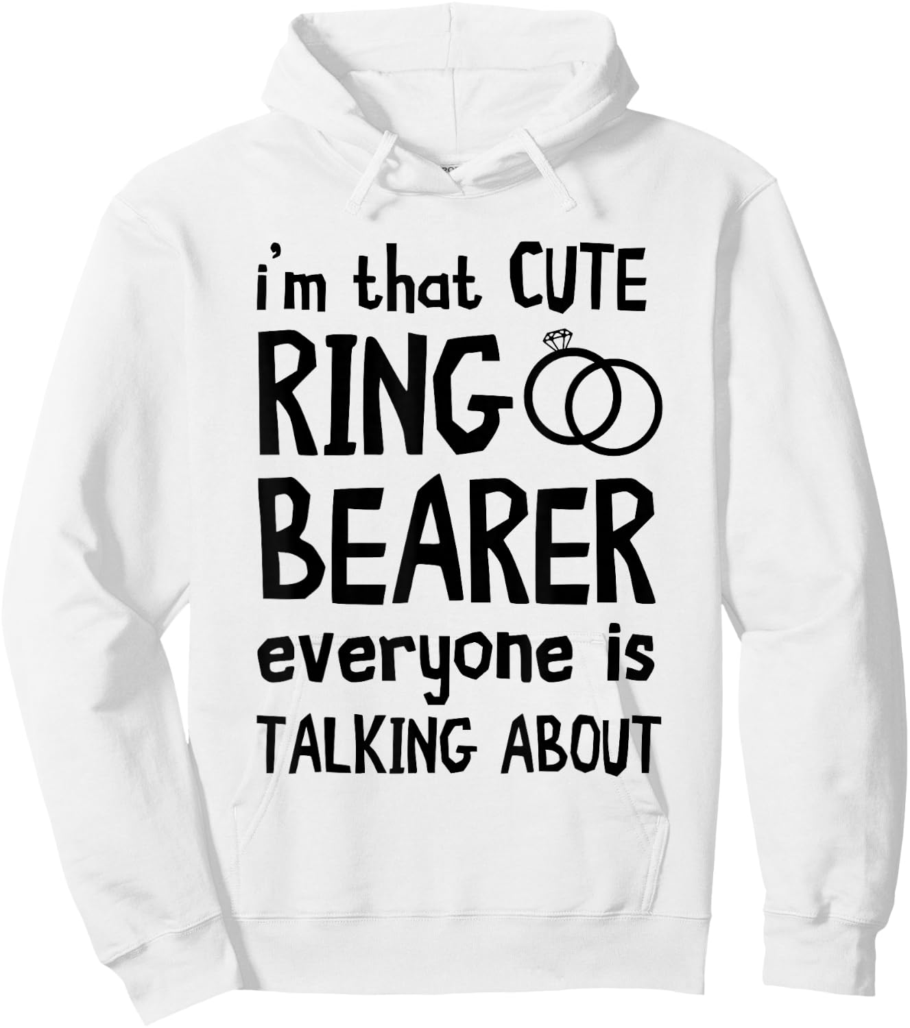Ring Bearer I'm That Cute Wedding Party Security Ring Hoodie - Hoodie | White
