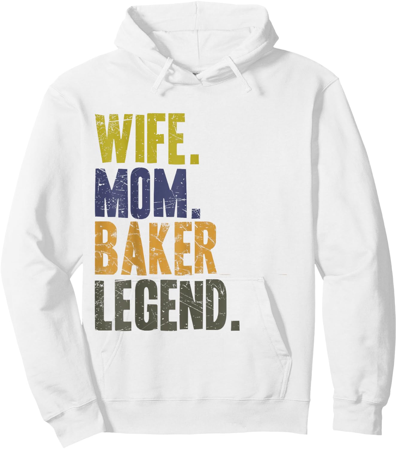 Wife Mom Baker Funny Baker Mother Hoodie - Hoodie | White
