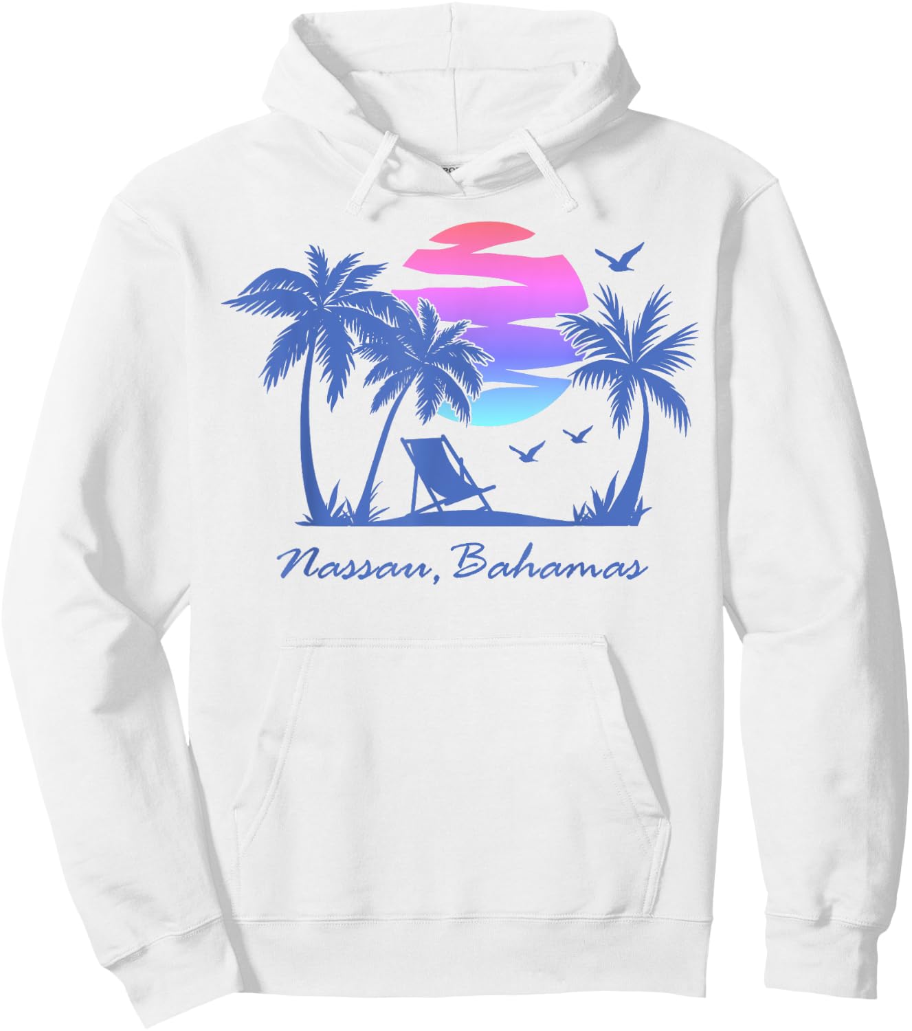 NASSAU BAHAMAS Beach Vacation Spring Break Honeymoon Retro Hoodie - Hoodie | White