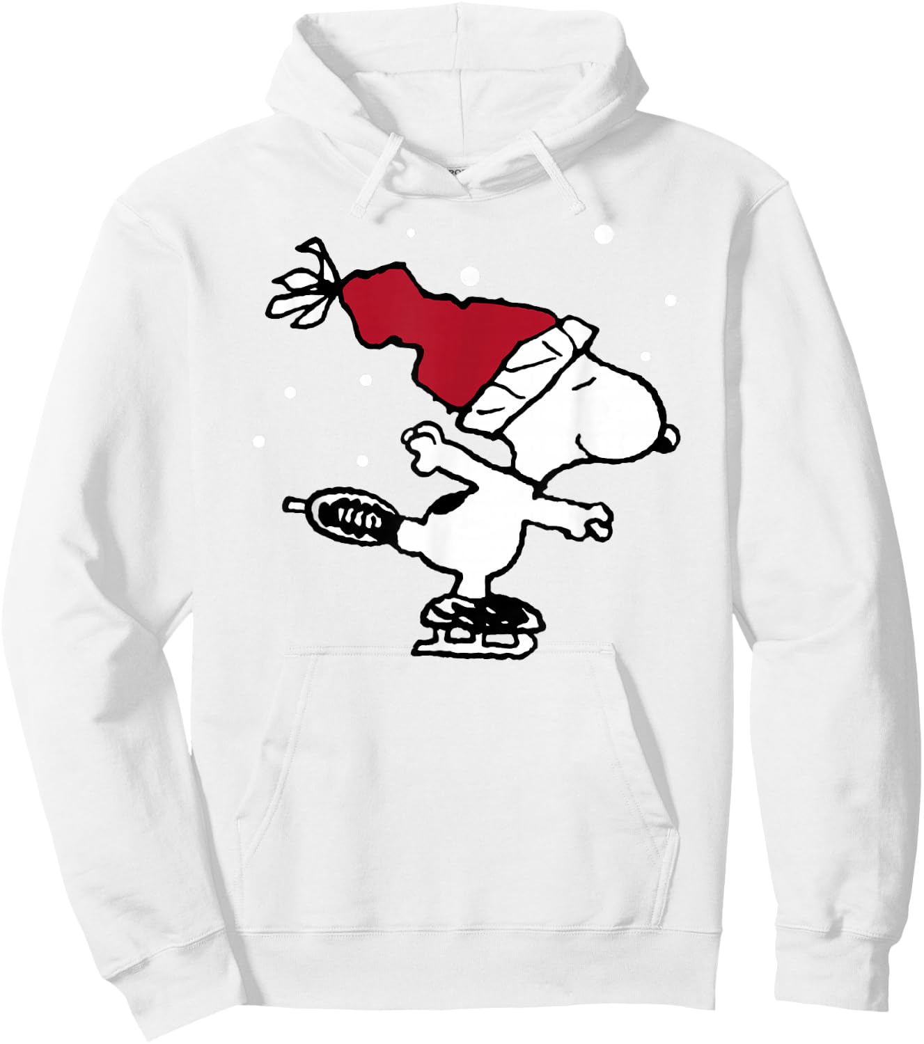 Peanuts Snoopy Skate Holiday Hoodie - Hoodie | White