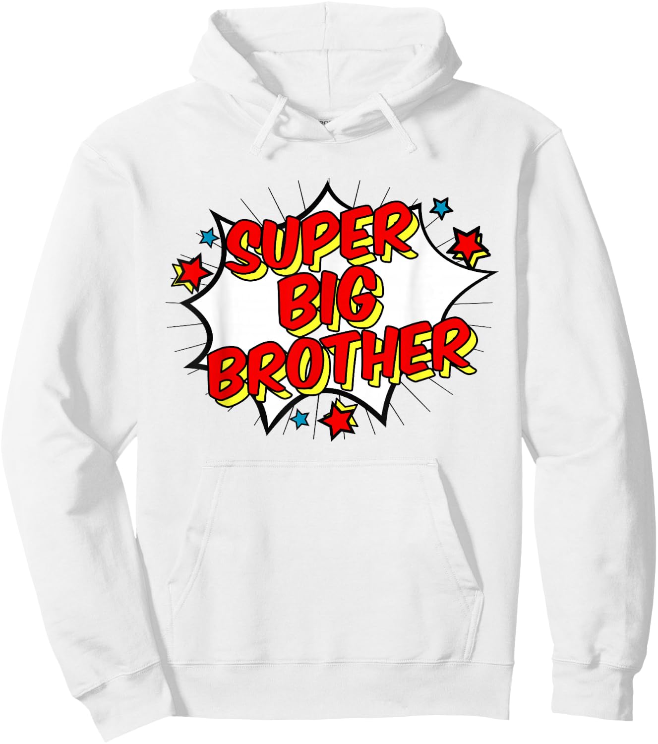 Superhero Super Big Brother Matching Sibling Hoodie - Hoodie | White