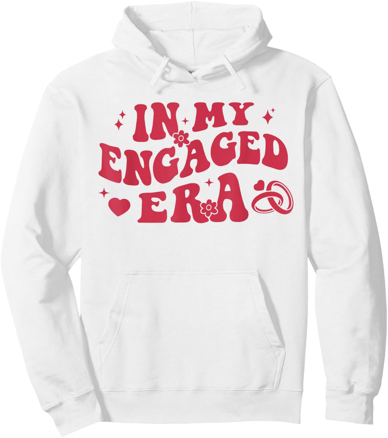 In My Engaged Era Retro Bride Bachelorette Party Bridesmaid Hoodie - Hoodie | White