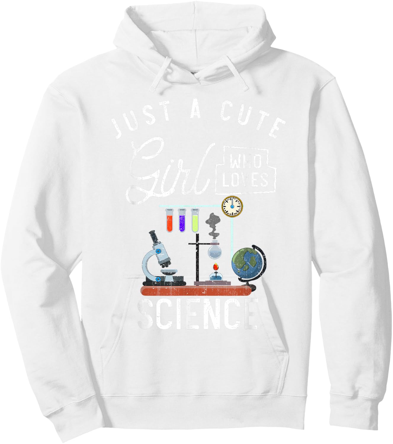 Scientist Women Lab Just A Cute Girl Who Loves Science Hoodie - Hoodie | White