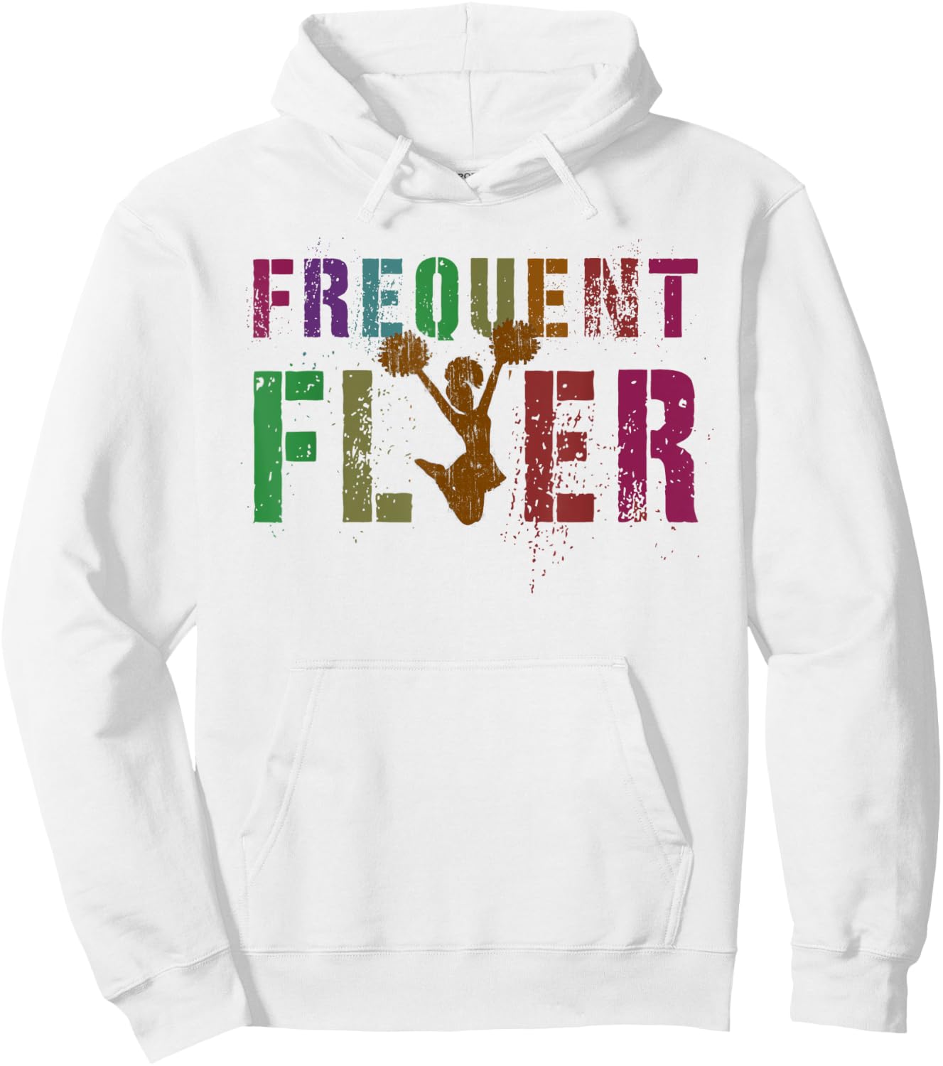 FREQUENT FLYER Cheerleading Team Cheerleader Squad Hoodie - Hoodie | White