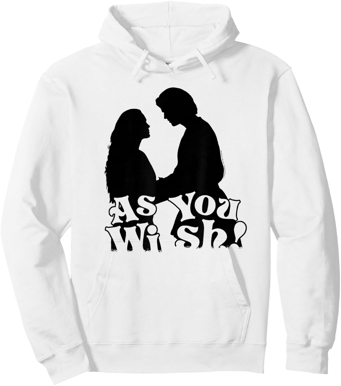 Princess Bride As You Wish Solid Silhouette Retro Movie Hoodie - Hoodie | White